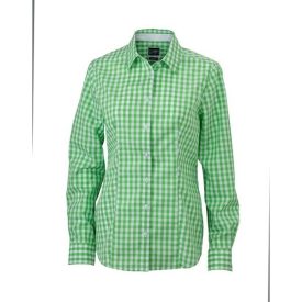 James & Nicholson Poplin Check Blouse longsleeve