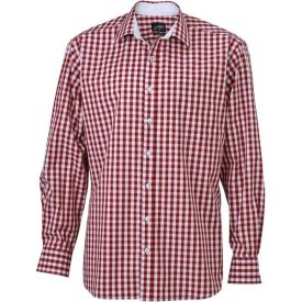 James & Nicholson Poplin Checked Shirt longsleeve