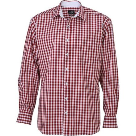 James & Nicholson Poplin Checked Shirt longsleeve