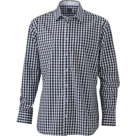 James & Nicholson Poplin Checked Shirt longsleeve