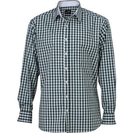 James & Nicholson Poplin Checked Shirt longsleeve