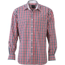 James & Nicholson Poplin Checked Shirt longsleeve