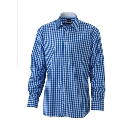 James & Nicholson Poplin Checked Shirt longsleeve