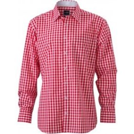 James & Nicholson Poplin Checked Shirt longsleeve