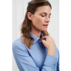 James&Nicholson hosszú ujjú női ing Popline Shirt 105 aqua
