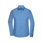 James&Nicholson hosszú ujjú női ing Popline Shirt 105 aqua
