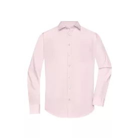   James&Nicholson hosszú ujjú ing Popline Shirt 105 világos pink