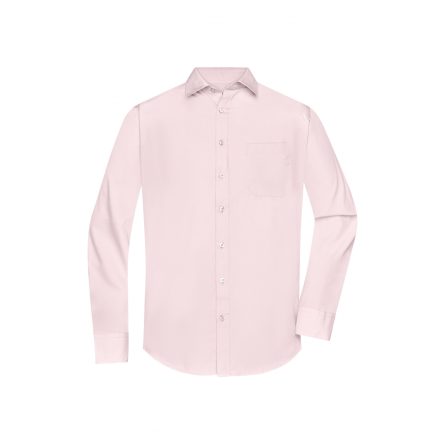 James&Nicholson hosszú ujjú ing Popline Shirt 105 világos pink