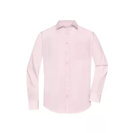 James&Nicholson hosszú ujjú ing Popline Shirt 105 világos pink