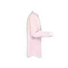 James&Nicholson hosszú ujjú ing Popline Shirt 105 világos pink