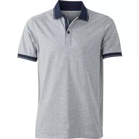 James & Nicholson Mens' Jersey Heather Polo