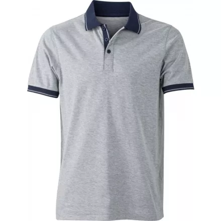 James & Nicholson Mens' Jersey Heather Polo