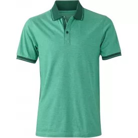 James & Nicholson Mens' Jersey Heather Polo