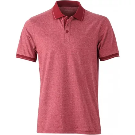 James & Nicholson Mens' Jersey Heather Polo