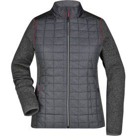   James&Nicholson női Hybrid dzseki 280 melírozott szürke-melírozott antracit