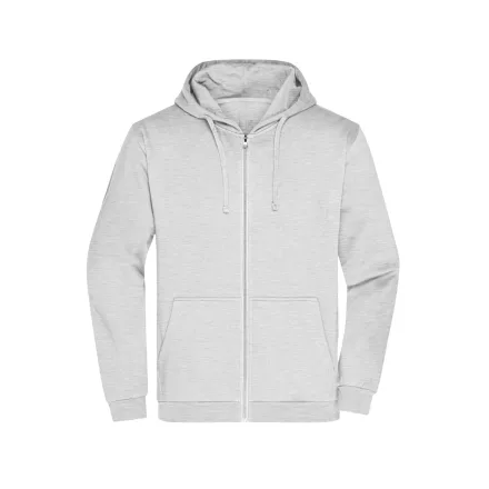James&Nicholson pulóver Promo Zip Hoody 280 melírozott hamuszürke