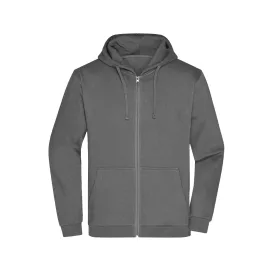 James&Nicholson pulóver Promo Zip Hoody 280 sötétszürke