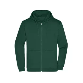 James&Nicholson pulóver Promo Zip Hoody 280 sötétzöld