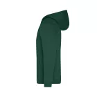 James&Nicholson pulóver Promo Zip Hoody 280 sötétzöld