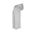 James&Nicholson pulóver Promo Zip Hoody 280 melírozott szürke