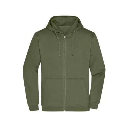 James&Nicholson pulóver Promo Zip Hoody 280 olíva
