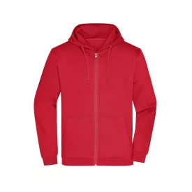 James&Nicholson pulóver Promo Zip Hoody 280 piros