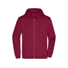 James&Nicholson pulóver Promo Zip Hoody 280 bordó
