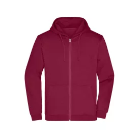 James&Nicholson pulóver Promo Zip Hoody 280 bordó
