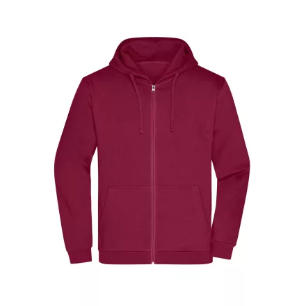James&Nicholson pulóver Promo Zip Hoody 280 bordó