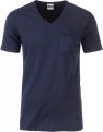 James & Nicholson Men's Pocket V-Neck T-Shirt Organic