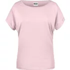 James&Nicholson női póló Casual Organic 120 pink