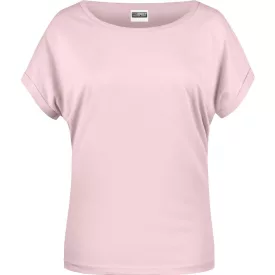 James&Nicholson női póló Casual Organic 120 pink