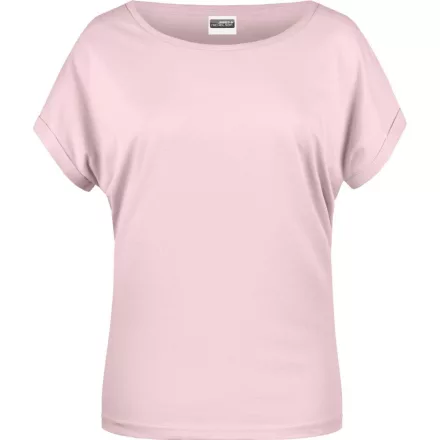 James&Nicholson női póló Casual Organic 120 pink