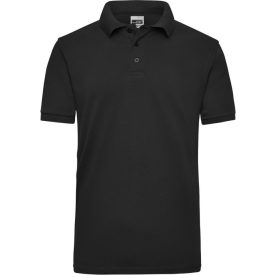   James&Nicholson galléros póló Heavy Workwear Piqué 220 fekete