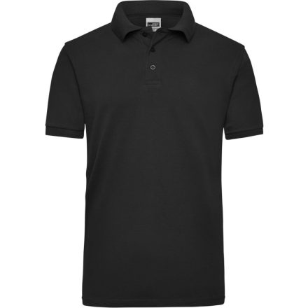 James&Nicholson galléros póló Heavy Workwear Piqué 220 fekete