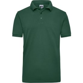   James&Nicholson galléros póló Heavy Workwear Piqué 220 sötétzöld