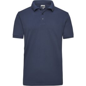  James&Nicholson galléros póló Heavy Workwear Piqué 220 tengerkék