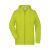 James&Nicholson női pulóver Zip Hoody 300 neon sárga