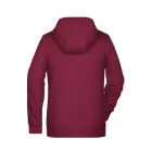 James&Nicholson női pulóver Zip Hoody 300 melírozott burgundy
