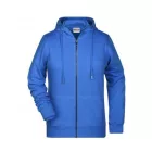 James&Nicholson női pulóver Zip Hoody 300 cobalt