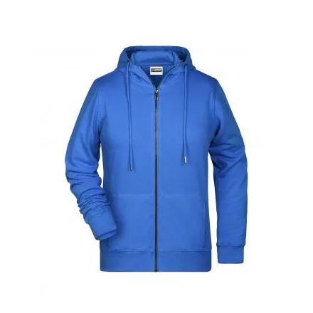 James&Nicholson női pulóver Zip Hoody 300 cobalt