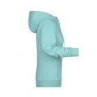 James&Nicholson női pulóver Zip Hoody 300 melírozott gleccserkék