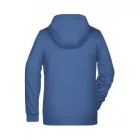 James&Nicholson női pulóver Zip Hoody 300 melírozott denim