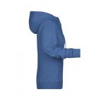 James&Nicholson női pulóver Zip Hoody 300 melírozott denim