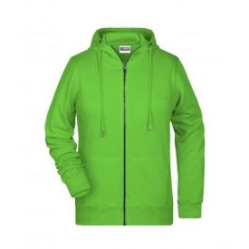 James&Nicholson női pulóver Zip Hoody 300 lime