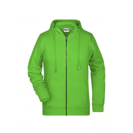 James&Nicholson női pulóver Zip Hoody 300 lime