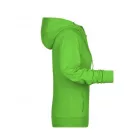 James&Nicholson női pulóver Zip Hoody 300 lime
