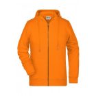 James&Nicholson női pulóver Zip Hoody 300 narancs