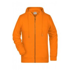 James&Nicholson női pulóver Zip Hoody 300 narancs