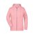 James&Nicholson női pulóver Zip Hoody 300 melírozott rózsaszín